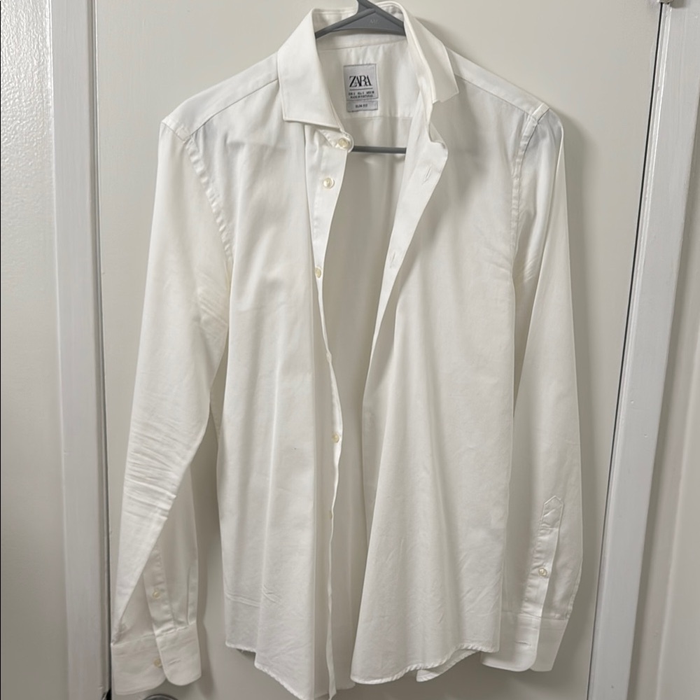 Zara Men's White Dress Shirt